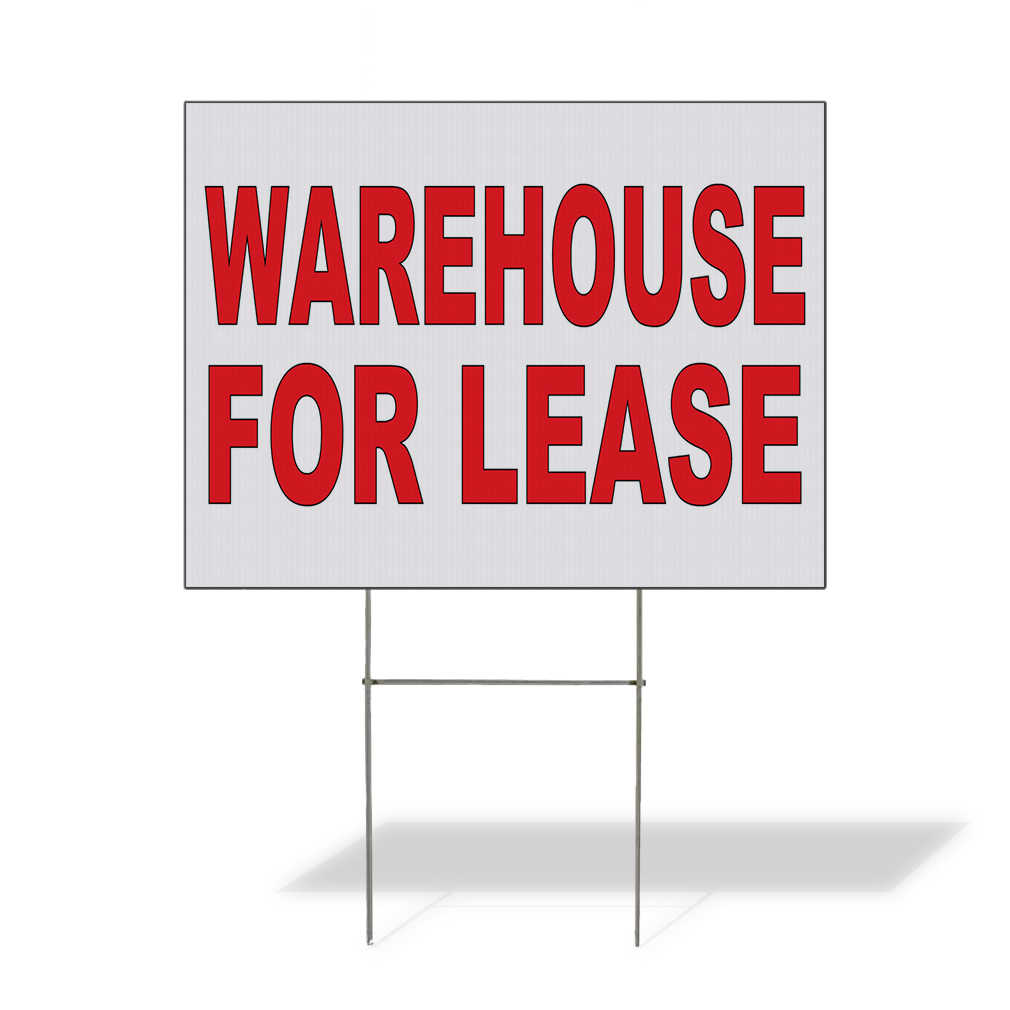 Warehouse For Rent Sign Weatherproof Yard Sign Warehouse for Lease Red Lawn Garden Rent | eBay