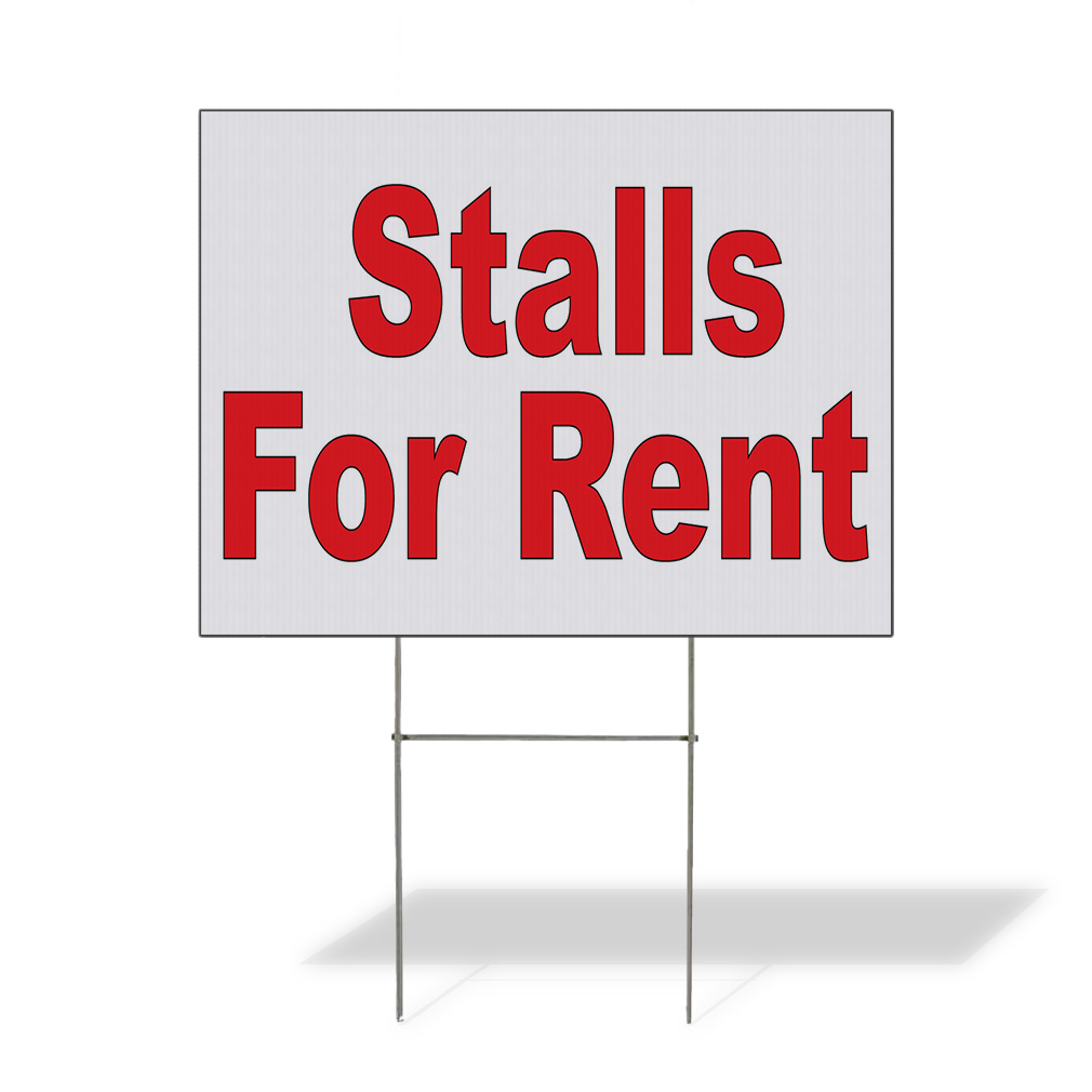 Weatherproof Yard Sign Stalls for Rent Red Lawn Garden Rentals