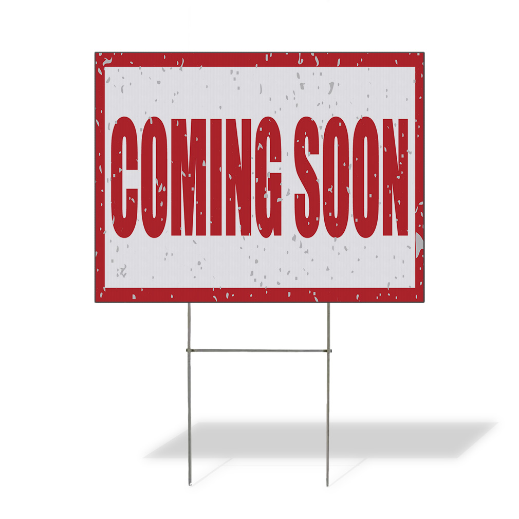 Weatherproof Yard Sign Coming Soon Business D White Lawn Garden