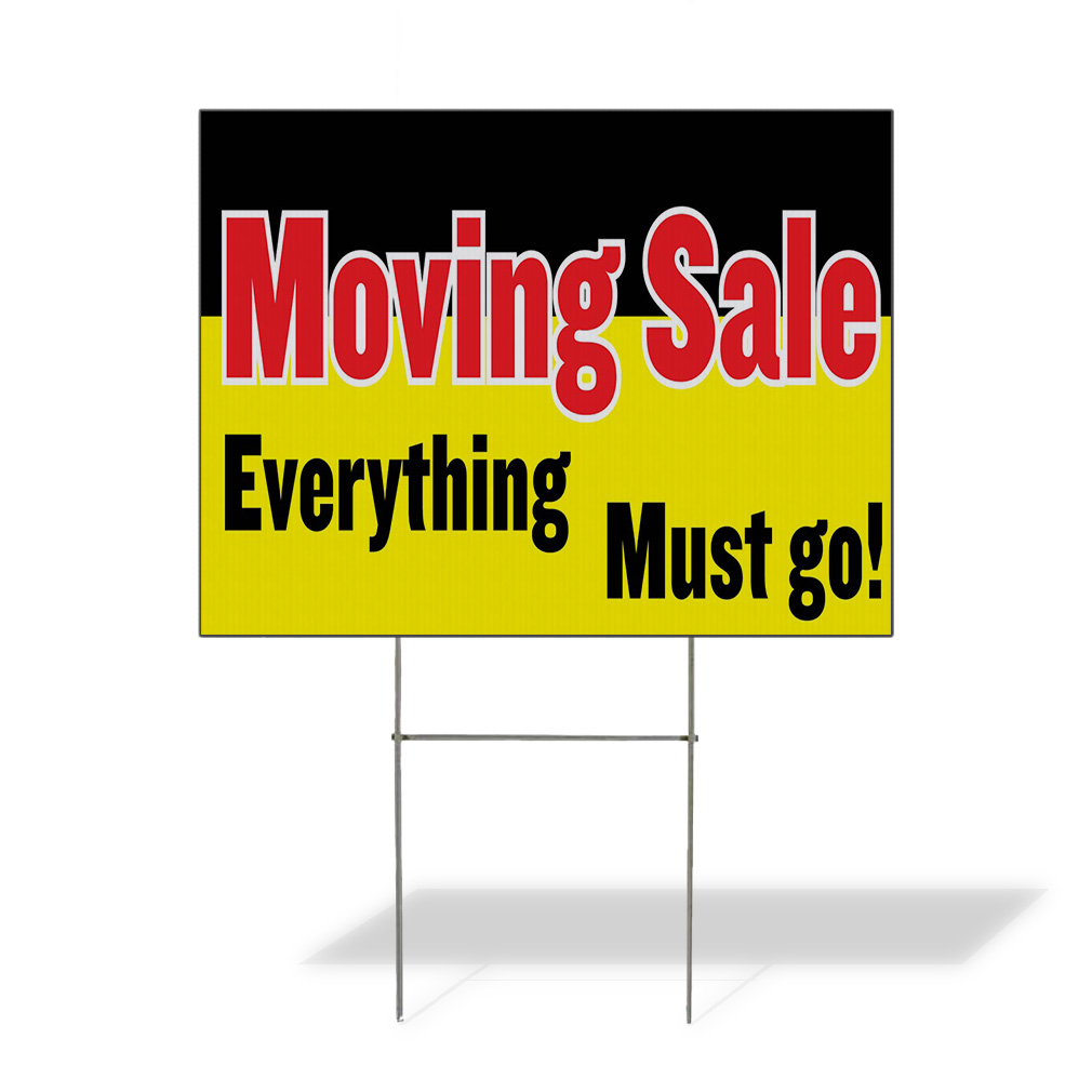 Weatherproof Yard Sign Moving Sale Everything Must Go Business Lawn Garden
