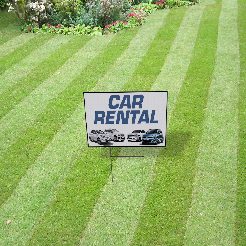 Garage Rental Sign Weatherproof Yard Sign Car Rental Auto Vehicle C White Lawn Garden | eBay
